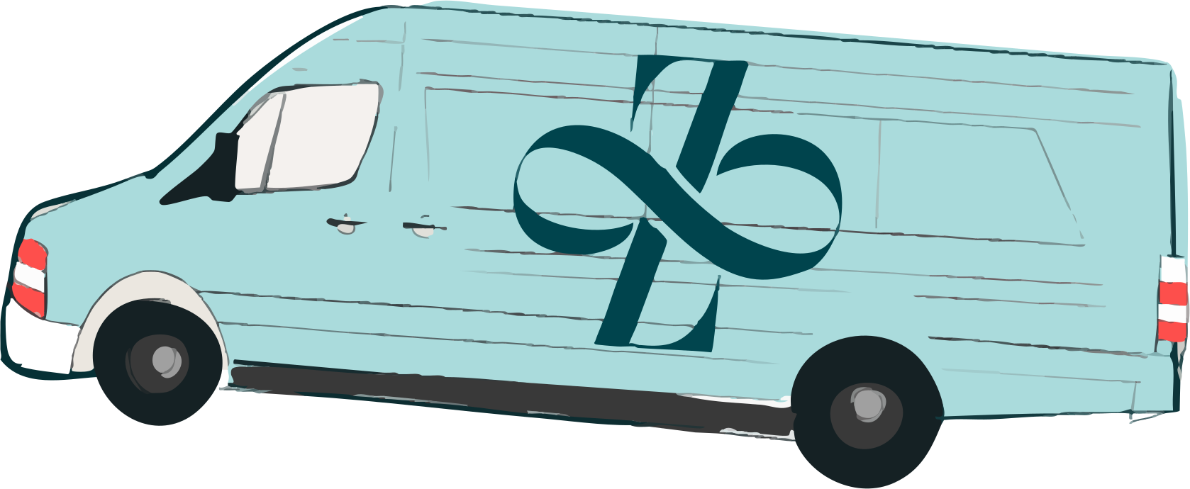 Illustration of the ZoeCare Mobile Medical Clinic van